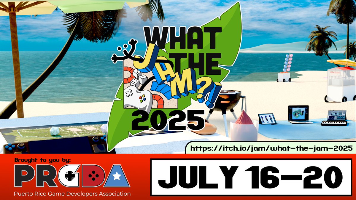 prgamedevs's tweet image. You've asked for it, and we are bringing it back! What the Jam!? 2025 is taking place this July 16th to the 20th! 🤯
Whether you participate with a team or go solo, we welcome anyone. Join us and let's make a game in 5 days! ✨
More Info + Registration: prgda.net/event-list/wha…
