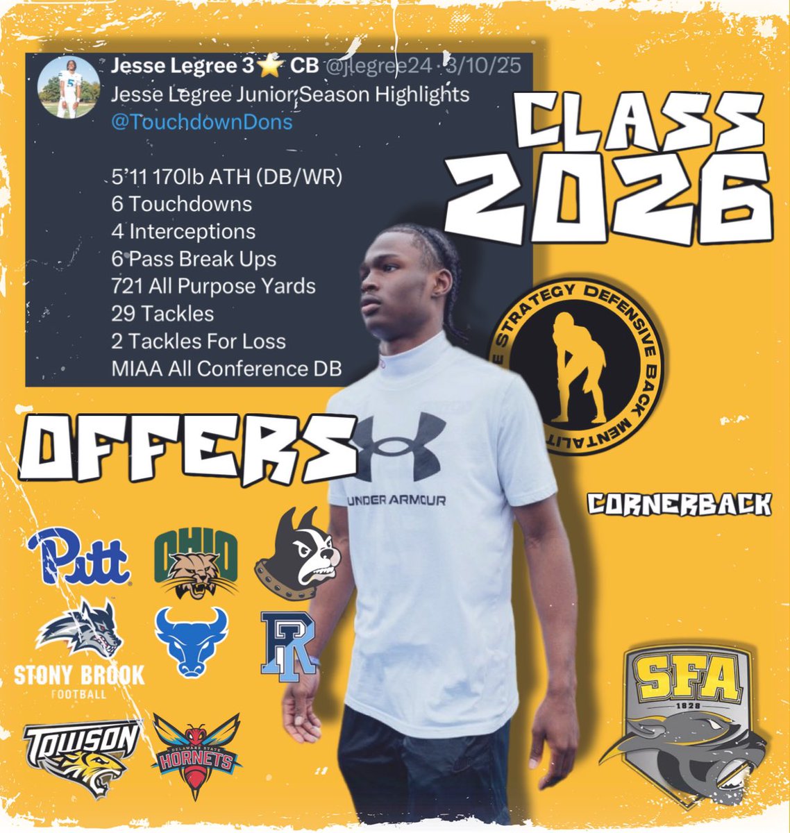 Roderick Rogers (@rodcoaching) on Twitter photo ⚫️🟡⚪️ He solid so we should pay more attention to Saint Francis cornerback <a href="/jlegree24/">Jesse Legree 3⭐️ CB</a> He has put in the work #ASDB 🟡⚪️⚫️ <a href="/ath_strategydb/">AthleteStrategyDefensiveBack</a> <a href="/Rivals_HS/">Rivals High School</a> ⚫️🟡⚪️ He solid so we should pay more attention to Saint Francis cornerback <a href="/jlegree24/">Jesse Legree 3⭐️ CB</a> He has put in the work #ASDB 🟡⚪️⚫️ <a href="/ath_strategydb/">AthleteStrategyDefensiveBack</a> <a href="/Rivals_HS/">Rivals High School</a>