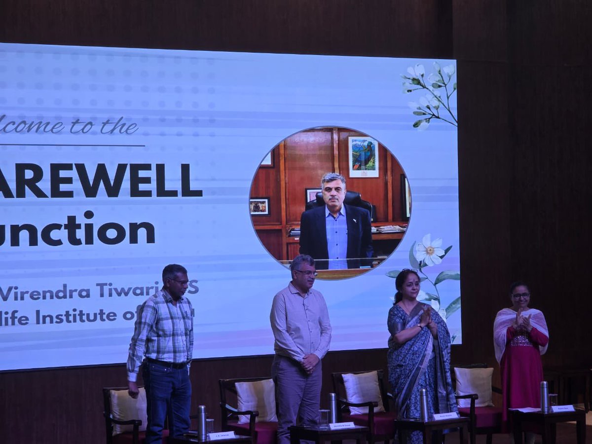 Wildlife Institute of India proudly salutes Shri Virendra Tiwari, IFS, Director, for his outstanding  contributions! His leadership, unwavering dedication, and ability to inspire collective action have strengthened the Institute further.

His work has motivated us to strive
