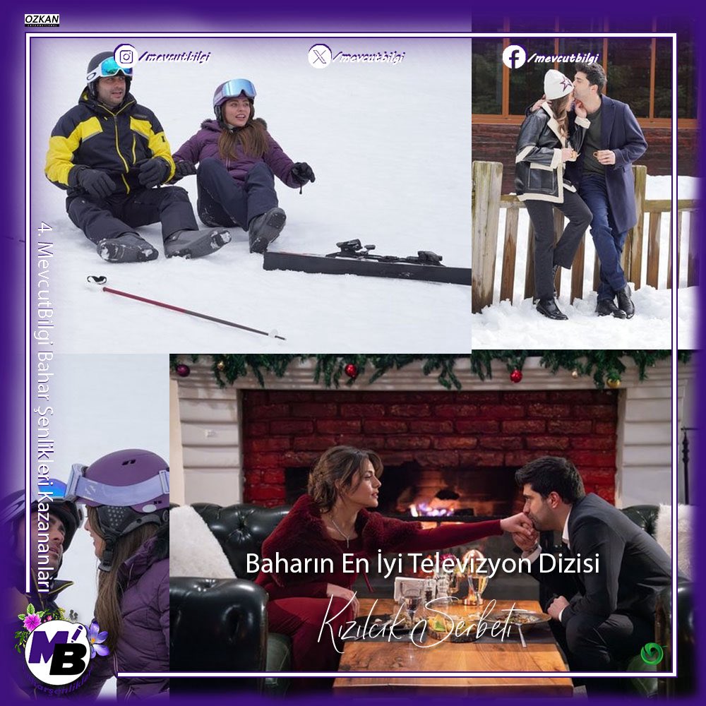 #KızılcıkŞerbeti 4. Mevcut Bilgi Bahar Şenliklerinde, Baharın En İyi Televizyon Dizisi oldu. 📌