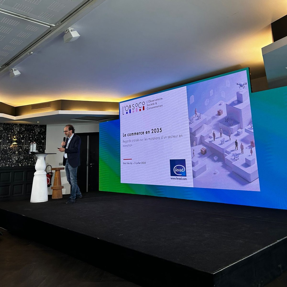 🧠 Place à l’étude exclusive FEVAD x <a href="/lobsoco/">L'ObSoCo</a> présentée par <a href="/PhMoati/">Philippe Moati</a>
« Le commerce en 2035 » : un éclairage prospectif sur les mutations à venir du secteur.
Nouveaux usages, hybridation, IA, sobriété… des tendances à suivre de très près 👀
#SMU25 #StartMeUp #Fevad #ecommerce
