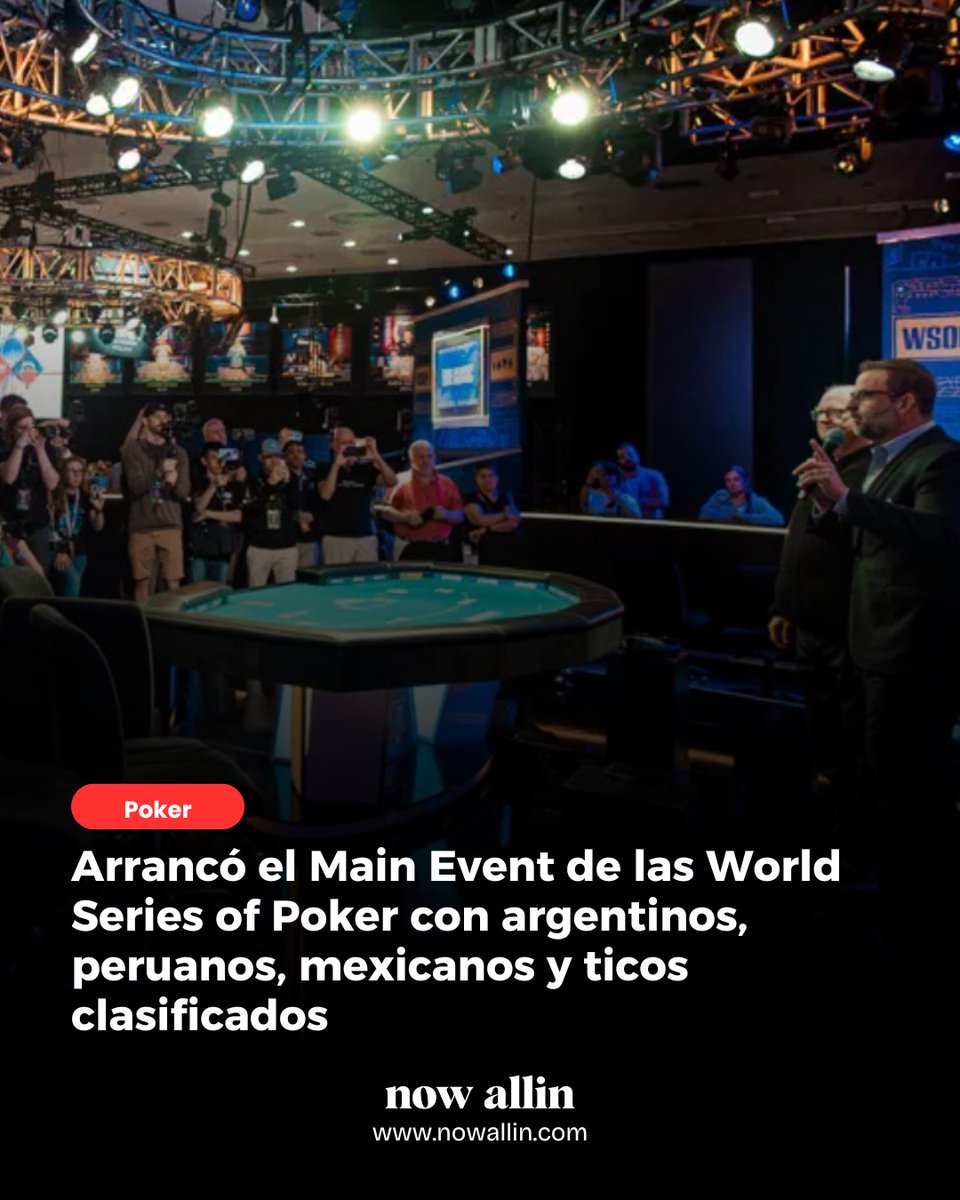 peruallin's tweet photo. El torneo  más prestigioso del mundo del póker arrancó y te lo contamos.

Toda la info: https://t.co/WxwetfyfGo

#WSOP #MainEvent #LasVegas #Poker #Noticias #worldseriesofpoker #news https://t.co/i3leURdcPS