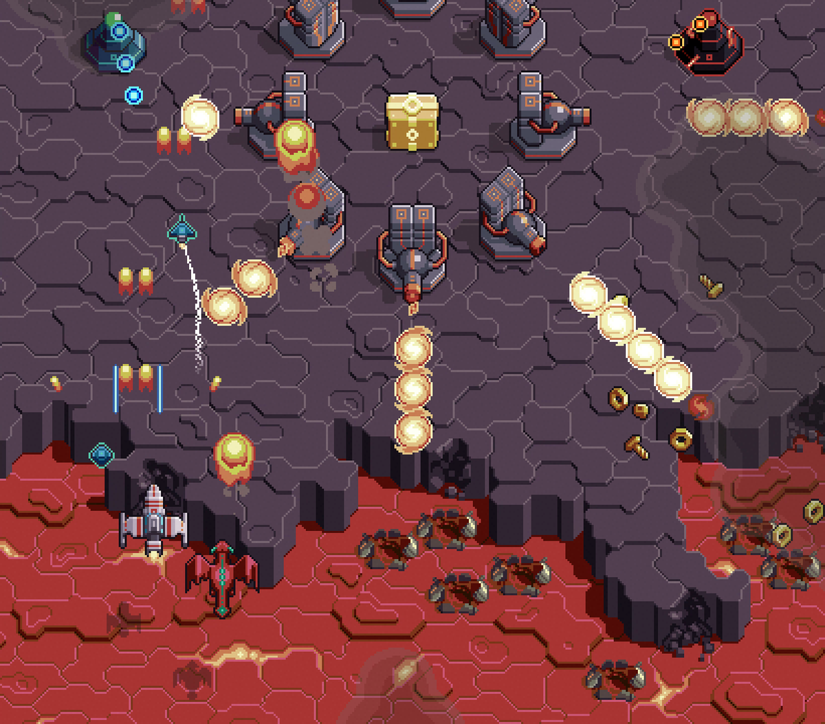 hyper_echelon's tweet image. Too hot to handle! Save 60% during #steamsummersale2025 
store.steampowered.com/app/953330/Hyp… 

#pixelart #shmup