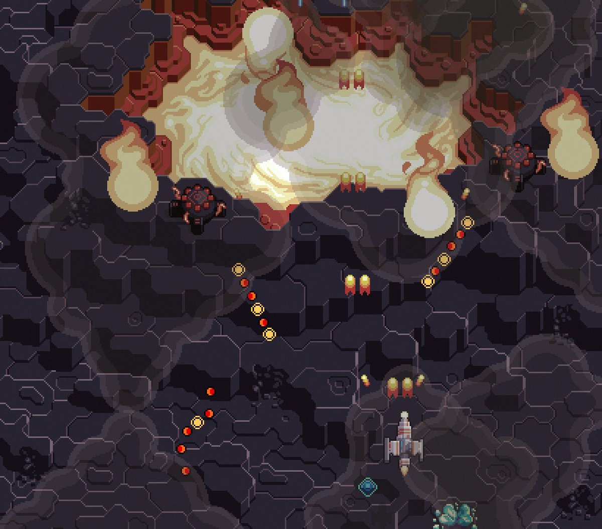 hyper_echelon's tweet image. Too hot to handle! Save 60% during #steamsummersale2025 
store.steampowered.com/app/953330/Hyp… 

#pixelart #shmup