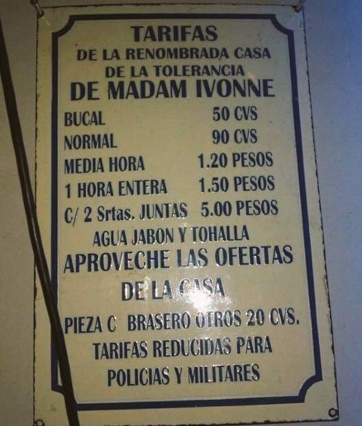 Casa de la tolerancia de Madam Ivonne (¿será la del tango?)