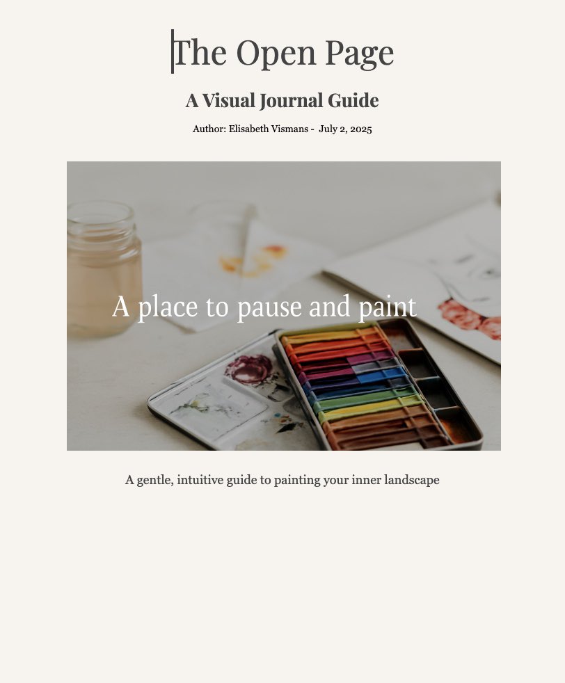 EllyVismans's tweet image. First digital book sold hours after launch! Paint your purpose with my holistic art class &amp;amp; Visual Journaling guide at https//openpagesart.com. Inspired by Jung &amp;amp; Natalie Roger’s. Join my retreat. #intuitiveart #creativeconnection #jung2025