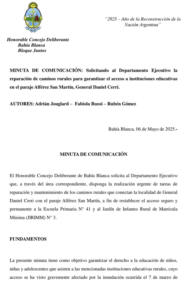 Hace meses reclamamos por el estado del camino que lleva a la escuela de Alferez San Martín.
Y el "derecho al futuro"?