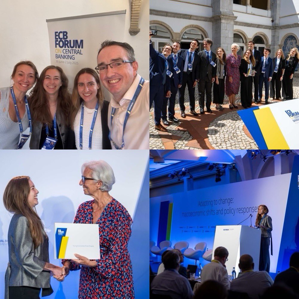 Lovisa Reiche (@lovisareiche) on Twitter photo Thanks a lot to the <a href="/ecb/">European Central Bank</a> for allowing me to present my research at the #ECBForum in Sintra this week.
It was a huge honour to be selected as a finalist for the Young Economist Prize 2025 and to be able to discuss my work with so many experts and policy makers. Thanks a lot to the <a href="/ecb/">European Central Bank</a> for allowing me to present my research at the #ECBForum in Sintra this week.
It was a huge honour to be selected as a finalist for the Young Economist Prize 2025 and to be able to discuss my work with so many experts and policy makers.