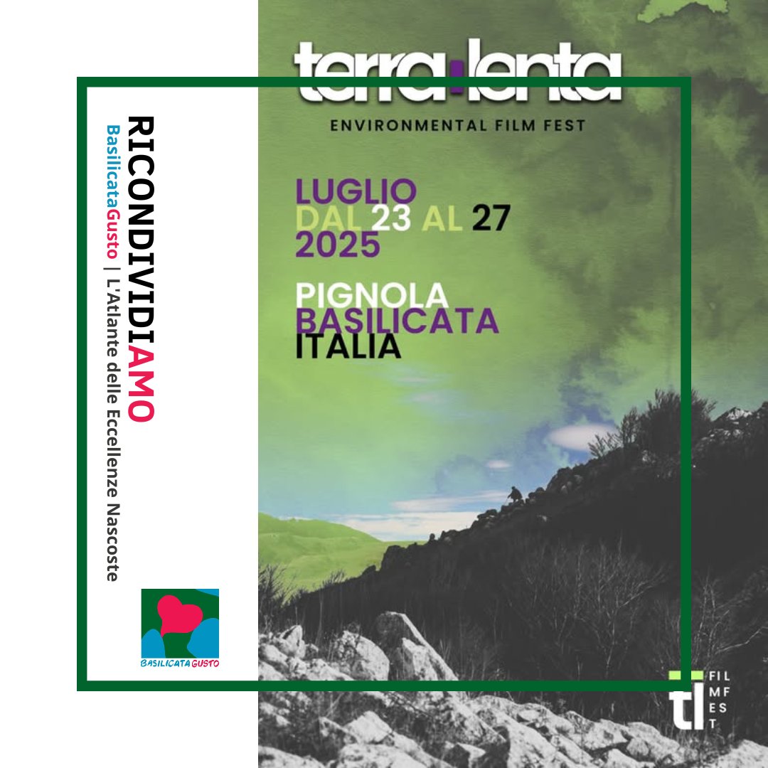 RicondividiAMO con piacere questa bella iniziativa di Fuorisentiero: TerraLenta Film Fest dal 23 al 27 luglio a Pignola (PZ) dove abbiamo avuto la nostra sede per molti anni.

#BasilicataGusto #lAtlanteDelleEccellenzeNascoste