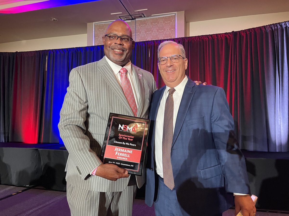 Jermaine Ferrell (@jermaineferrell) on Twitter photo Thank you so much to the โฆ<a href="/NSMASportsMedia/">NSMA Sports Media</a>โฉ for an awesome Awards and Convention weekend in getting the Virginia Sportscaster of the Year honor! It exceeded my expectations! โฆ<a href="/miketirico/">MikeTirico</a>โฉ โฆ<a href="/WesDurham/">๐๐๐ฌ ๐๐ฎ๐ซ๐ก๐๐ฆ</a>โฉ โฆ<a href="/Dave_Goren/">Dave Goren</a>โฉ โฆ<a href="/NXSTMediaGroup/">Nexstar Media Group, Inc.</a>โฉ Thank you so much to the โฆ<a href="/NSMASportsMedia/">NSMA Sports Media</a>โฉ for an awesome Awards and Convention weekend in getting the Virginia Sportscaster of the Year honor! It exceeded my expectations! โฆ<a href="/miketirico/">MikeTirico</a>โฉ โฆ<a href="/WesDurham/">๐๐๐ฌ ๐๐ฎ๐ซ๐ก๐๐ฆ</a>โฉ โฆ<a href="/Dave_Goren/">Dave Goren</a>โฉ โฆ<a href="/NXSTMediaGroup/">Nexstar Media Group, Inc.</a>โฉ