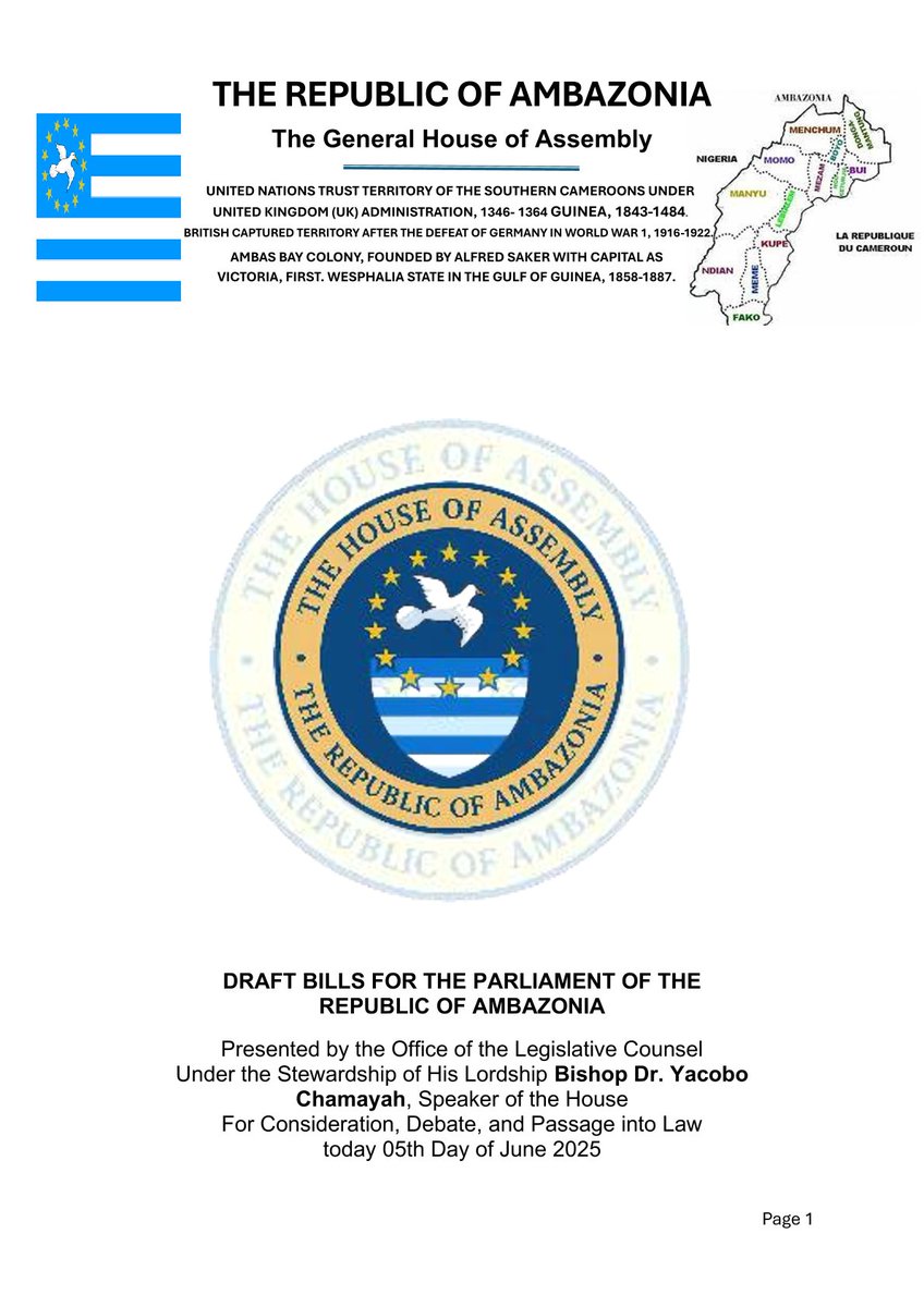 Republic of Ambazonia. House of Assembly tweet media