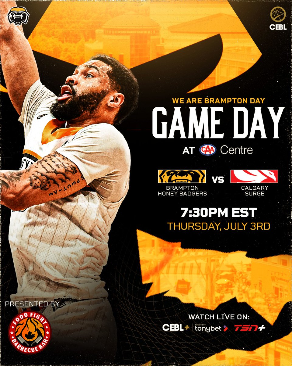 Today's all about you Brampton 💛
Join us in celebrating our beautiful city as we face off against the Surge at home.
 
Tickets Available - LINK IN BIO 🎟️
#WeAreBrampton