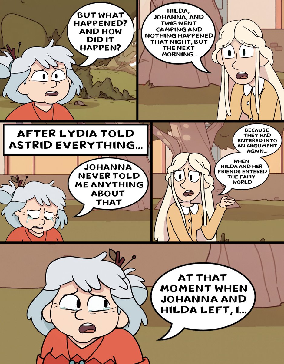 HJPLA_255's tweet image. LYDIA TELLS ASTRID WHAT HAPPENED IN THE EPISODE &quot;THE FORGOTTEN LAKE&quot; 🐸🕷️

(And it also possibly shows what happened to Astrid after the episode &quot;THE FAIRY MOUND&quot;)

#SaveJohannaParents #Johanna #Phinium #Lydia #Astrid #HildaTheSeries #Hilda #Netflix