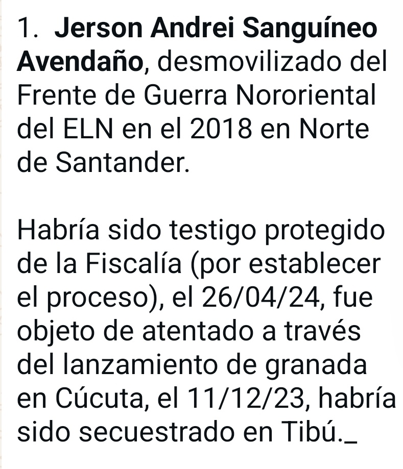 <a href="/ONUHumanRights/">ONU Derechos Humanos Colombia</a> <a href="/MisionONUCol/">Misión de la ONU en Colombia</a> <a href="/onucolombia/">ONU Colombia 🇺🇳</a> <a href="/infopresidencia/">Presidencia Colombia 🇨🇴</a> <a href="/OITnoticias/">OIT</a>  <a href="/BluRadioCo/">BluRadio Colombia</a> <a href="/NoticiasRCN/">Noticias RCN</a> <a href="/NoticiasCaracol/">Noticias Caracol</a> <a href="/lafm/">La FM</a> el caso de beneficiario asesinado en la guajira ayer  es solo un ejemplo.   Y su escolta masacrado vilmente .