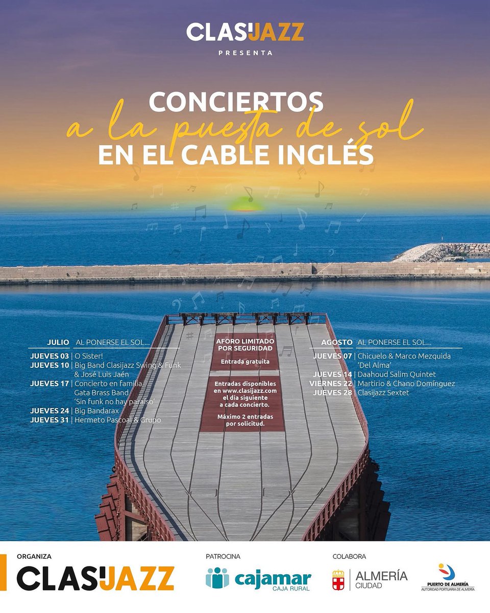 clasijazz (@clasijazz) on Twitter photo Dentro de este innovador Ciclo de Conciertos a la Puesta de Sol están músicos de primer nivel internacional que son impresionantes y con una sensibilidad inspiradora única que seguro que les influirá en estos conciertos que tendremos la suerte de ver gratuita gracia a <a href="/Cajamar/">Grupo Cajamar</a> Dentro de este innovador Ciclo de Conciertos a la Puesta de Sol están músicos de primer nivel internacional que son impresionantes y con una sensibilidad inspiradora única que seguro que les influirá en estos conciertos que tendremos la suerte de ver gratuita gracia a <a href="/Cajamar/">Grupo Cajamar</a>