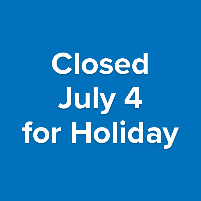 SPSCC will be closed on Friday, July 4, for the holiday.