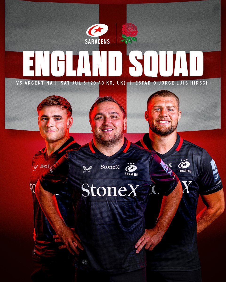 🏴󠁧󠁢󠁥󠁮󠁧󠁿 Vs 🇦🇷

🌹 Jamie George (cc)
🌹 Tom Willis
🌹 Theo Dan

Go well lads! 👏

#YourSaracens💫