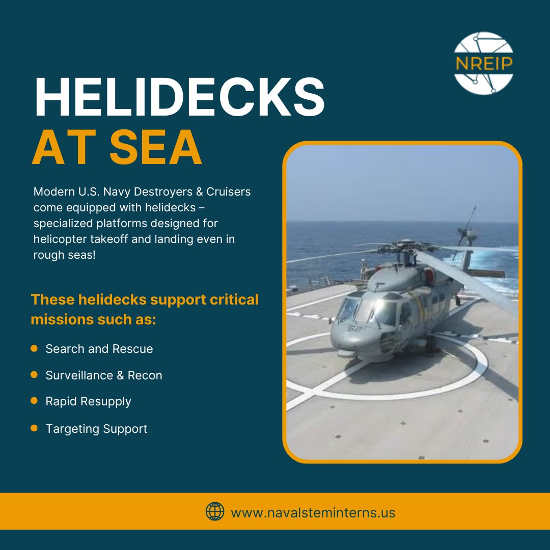 Helidecks on U.S. Navy destroyers and cruisers aren't just platforms — they're force multipliers. From rapid response to real-time intel, these decks enable helicopters to extend mission range, speed, and impact.

#NavalEngineering #HelideckOps