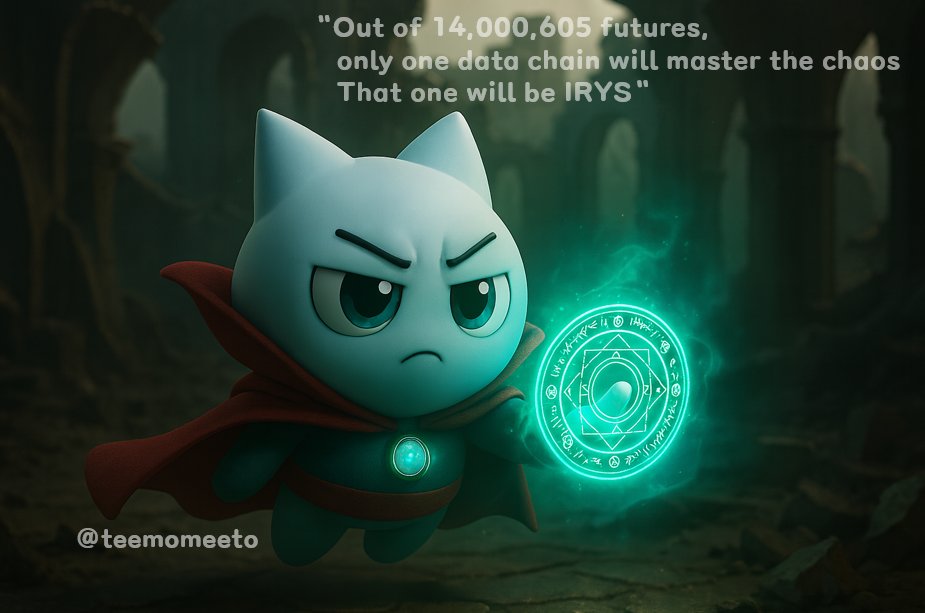 Out of 14,000,605 futures, only one data chain will master the chaos.  

The one built with programmable data, hybrid consensus, and a multi-ledger system.  

That one… will be <a href="/irys_xyz/">Irys (✧ᴗ✧)</a> ...