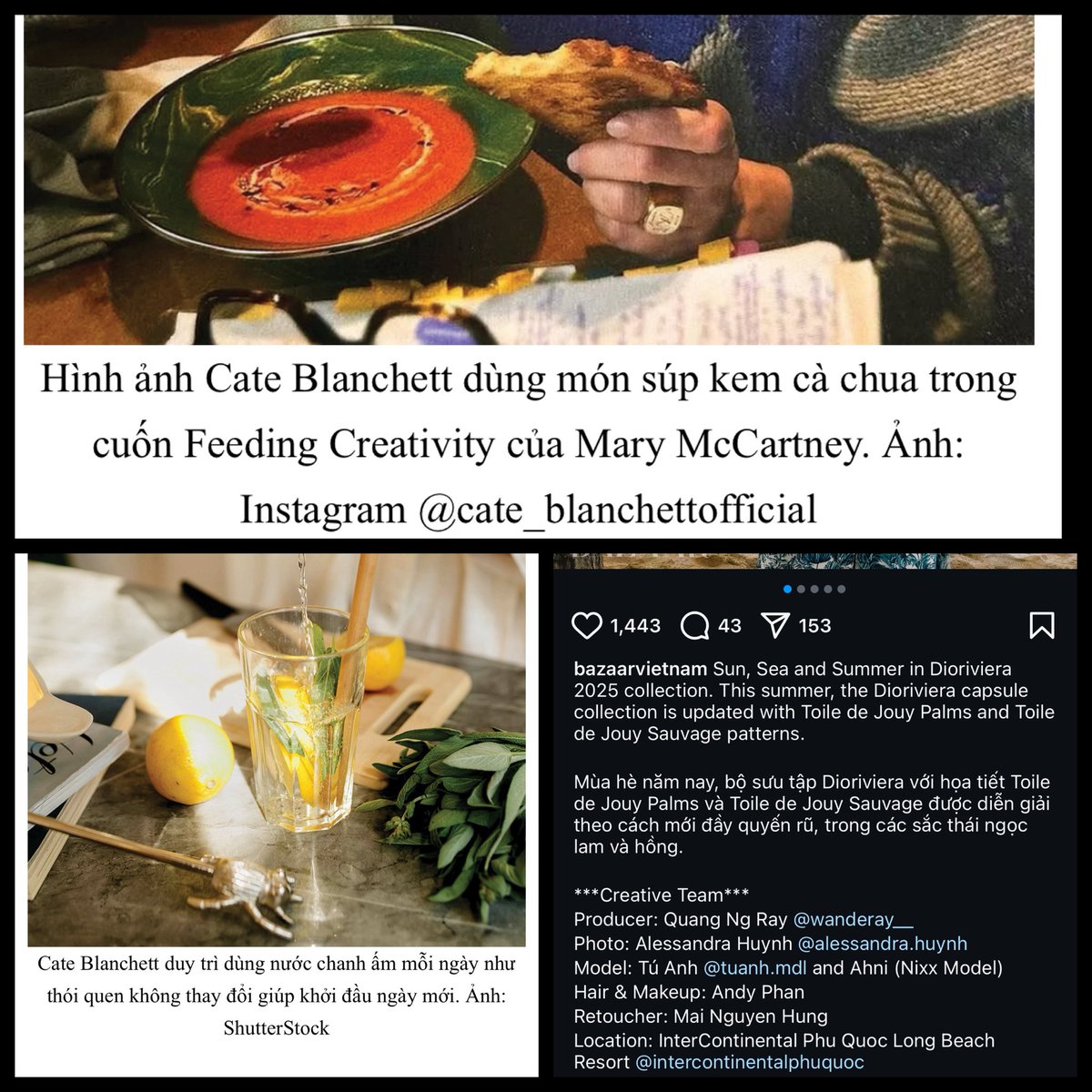 mirokany's tweet photo. I have a lot of questions about the Harper's Bazaar Vietnam article. For example, there is no mention of Zhang Zhehan's name in the entire article. Not in Chinese, not in English. Only in Vietnamese: Trương Triết Hạn. Why? Maybe because Zhang Zhehan's name is a brand, for mentioning which you can get into serious legal trouble? But the transliteration in Vietnamese gives you room to maneuver, because you can always say that it is just a similar name and nothing more. For comparison, the title of the album and film, and ZSJ’s name are indicated in English, without transliterations. Strange selectivity in the use of language and names, isn't it? That is, when it is profitable, they choose accuracy, when it is not, they use ambiguous reservations. 

P2-P3 shows screenshots from the magazine's Instagram and another publication in the same section as the article about ZSJ. Do you see the difference? Yes, that's right, there are no captions for the photos. Who is the photographer? Where are the photos from? There is no information. This is already a minus to the transparency of the publication. Magazines always indicate the sources of the photos, this is simply a must-have for any publication. Here, however, there is only one caption: “Trương Triết Hạn trên bìa Harper's Bazaar Việt Nam”, which says absolutely nothing about the origin of the image. Only at the very end of the article is the “shooting team” with photographer( just Tom(wtf?)) and other people with a nicknames. The lack of captions should raise a lot of questions in any sane person who has ever opened a magazine in his life and has not lived the last 20 years in a cave. 

I also forced myself to read the article. Well, that was bad... No specifics, no mention of a single verifiable fact that could be believed and associated with the real Zhang Zhehan. The entire content of the article revolves around events from 2022. As if this person simply did not exist before. No mention of old projects, roles, historical moments. And the article itself is written in a clearly laudatory style, very abstract in content, which makes me think that this is just paid PR material or native ad. 

This more than strange publication in Harper's Bazaar Vietnam, despite the appearance of glossy legitimacy, bears the signs of paid, controlled and potentially manipulative material.