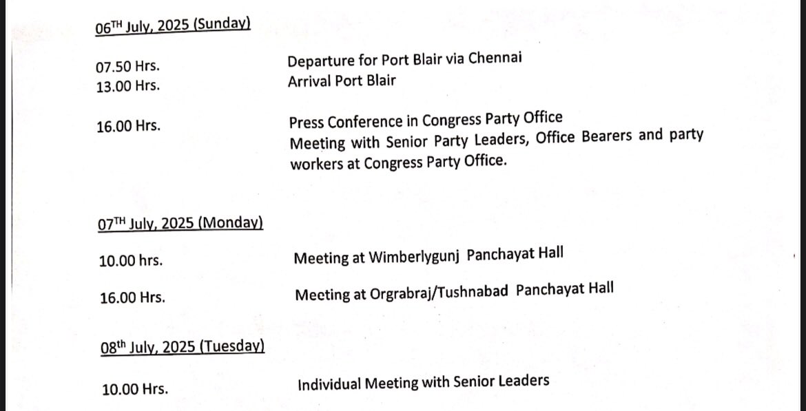 AICC Incharge for @inc_andhra @INCAndaman tweet media