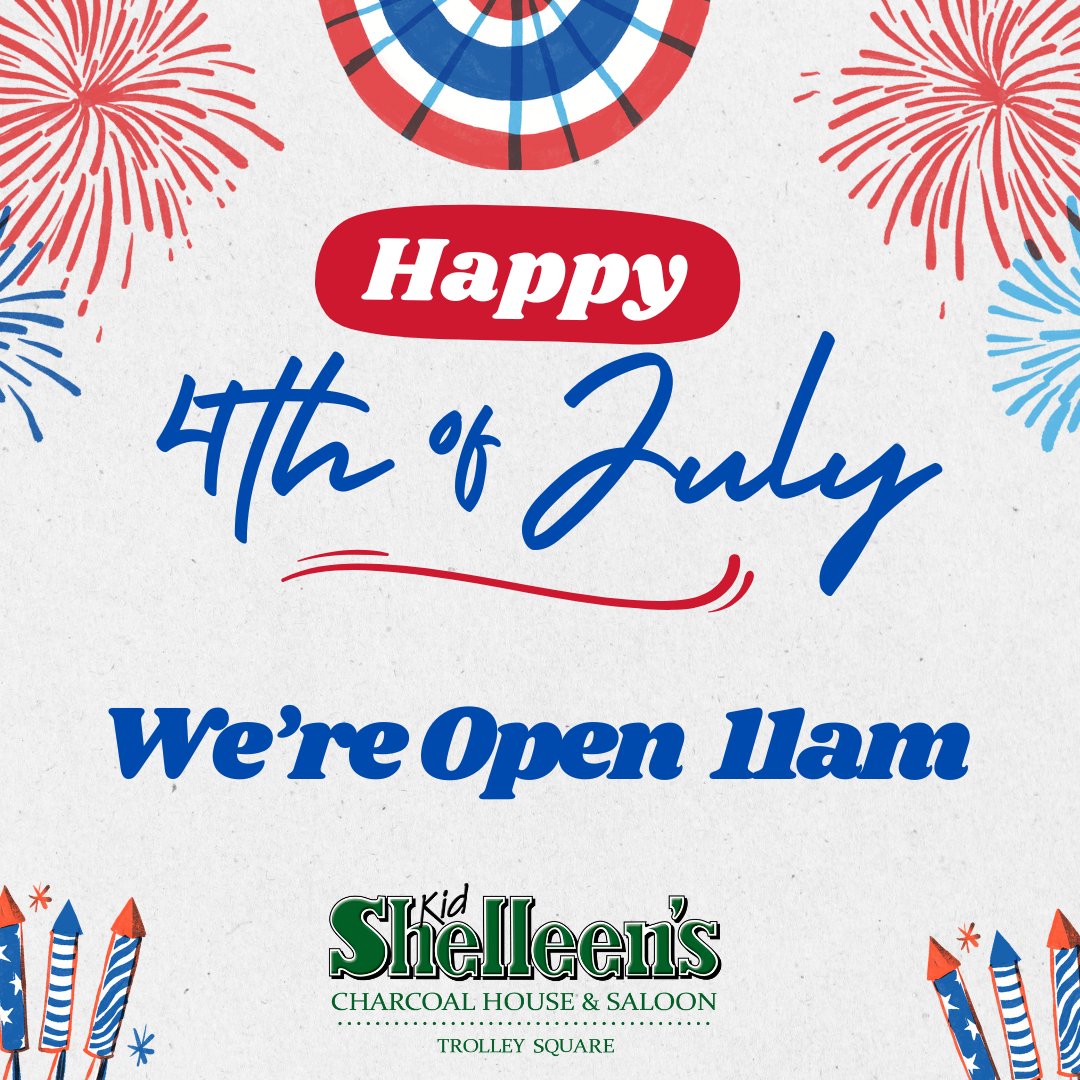 Happy Independence Day Weekend!
We're Open tomorrow!  Celebrate the 4th with us!

#happyfourthofjuly #celebrateatkidshelleens #wilmingtonde #inwilm #kidshelleenstrolleysquare