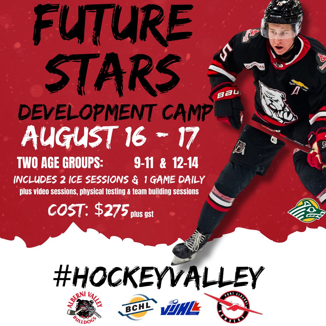 Calling all kids ages 9 through 14!  What’s your plans next month? 

We’d love to see you at our Future Stars Development Camp! #bulldogshockey #hockeyvalley 

For details and to register, visit our webpage registration.teamsnap.com/form/31084