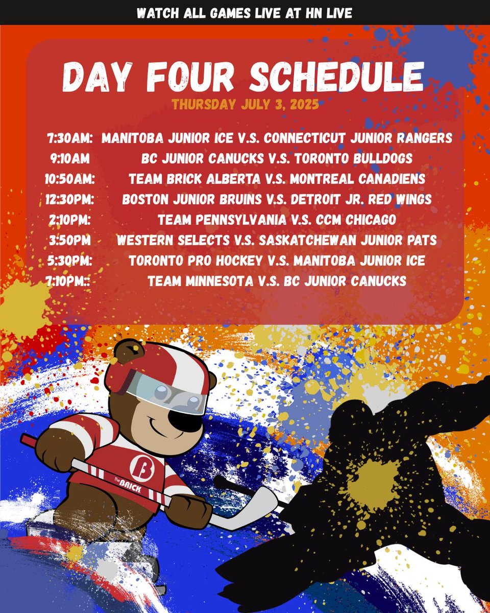 Big day of Brick action, the Western Selects team is looking to shake off the ridicule of being the only team majority of the hockey moms in attendance keep wondering, “Where are they from?” It has to be weighing heavy on their psyche and make it hard to concentrate. 
#AAAAHockey
