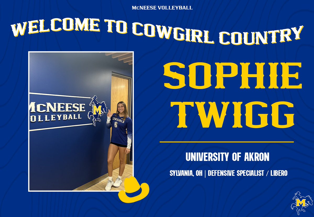 McNeeseVball's tweet image. Welcome to Cowgirl Country, Sophie Twigg! 🤠✨

#GeauxPokes
