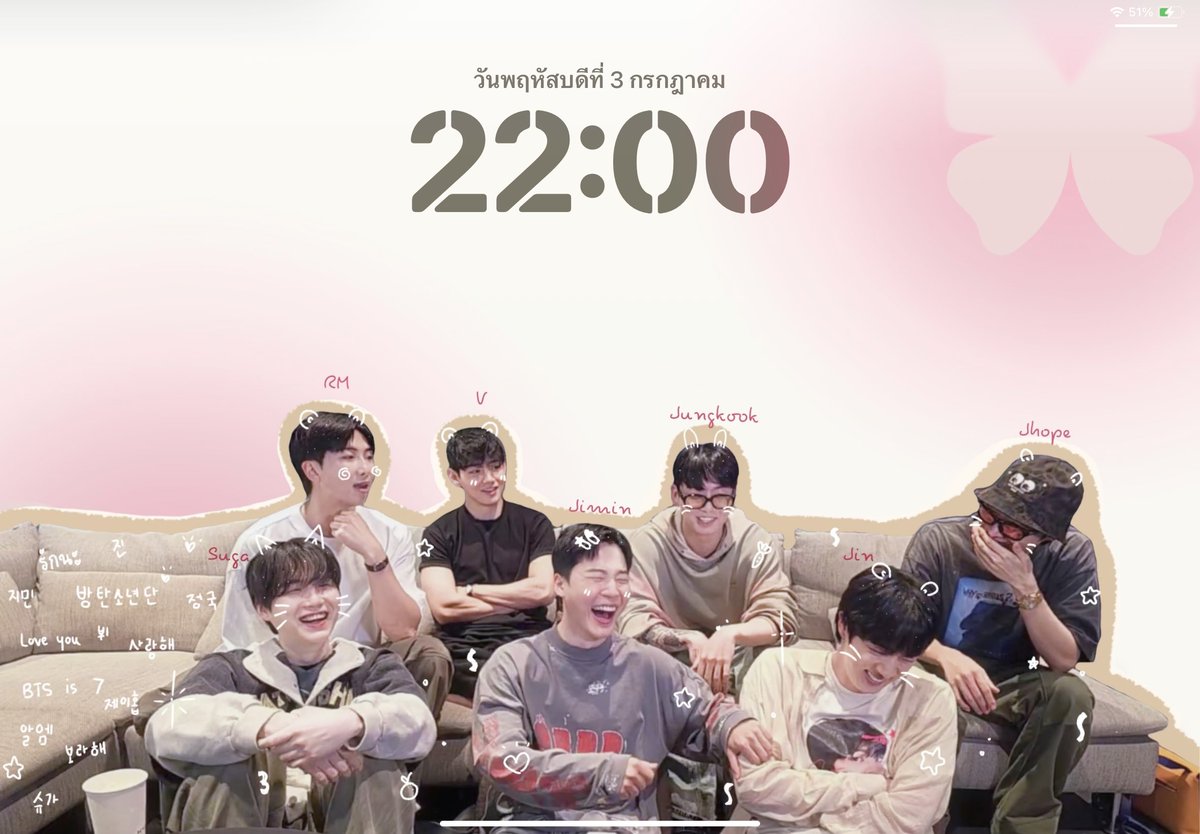 Rya4708's tweet photo. ลองแกล้งๆ Wallpaper BTS  (ipad) 

#BTS #wallpaperBTS https://t.co/RdL0ncHoWZ