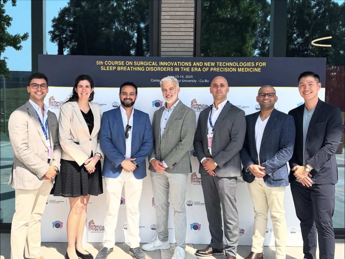 Dr. Rodin presented on DISE protocol at last month’s Surgical Innovations &amp; New Technologies for Sleep Breathing Disorders course, and enjoyed catching up with colleagues in the field—all in beautiful Rome! 🇮🇹
#SleepSurgery #DISE #PennSleep #GlobalOtolaryngology
