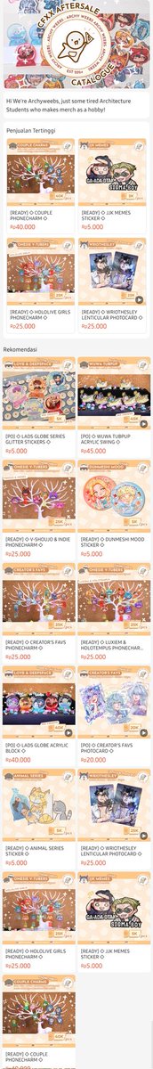 [💓 &amp; 🔁 are appreciated!]

📣 HEY HEY from Archyweebs 📐💛!!
We're finally OPEN on 🍊 Shopee for our After CFXX Sales 🎉

💥 Pre-orders &amp; Ready Stock are up — grab 'em before they're gone!!

🍊 id.shp.ee/2cwTia4