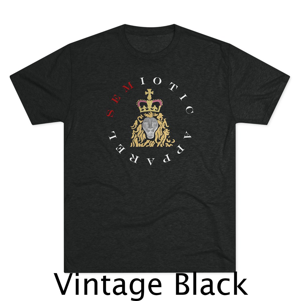 New shirt design! UK 10 pence coin imaged in a Scanning Electron Microscope featuring a royal crown lion standing guardant passant.
semioticapparel.etsy.com