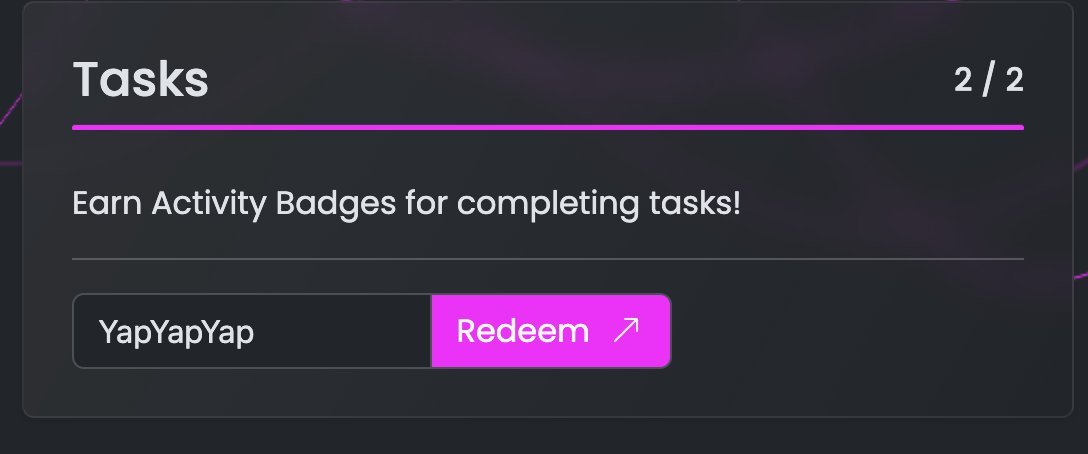 #potral 限时徽章

code：YapYapYap

领取链接：🔗hub.portaltobitcoin.com/dashboard

<a href="/PortaltoBitcoin/">Portal</a>  <a href="/KaitoAI/">Kaito AI 🌊</a>