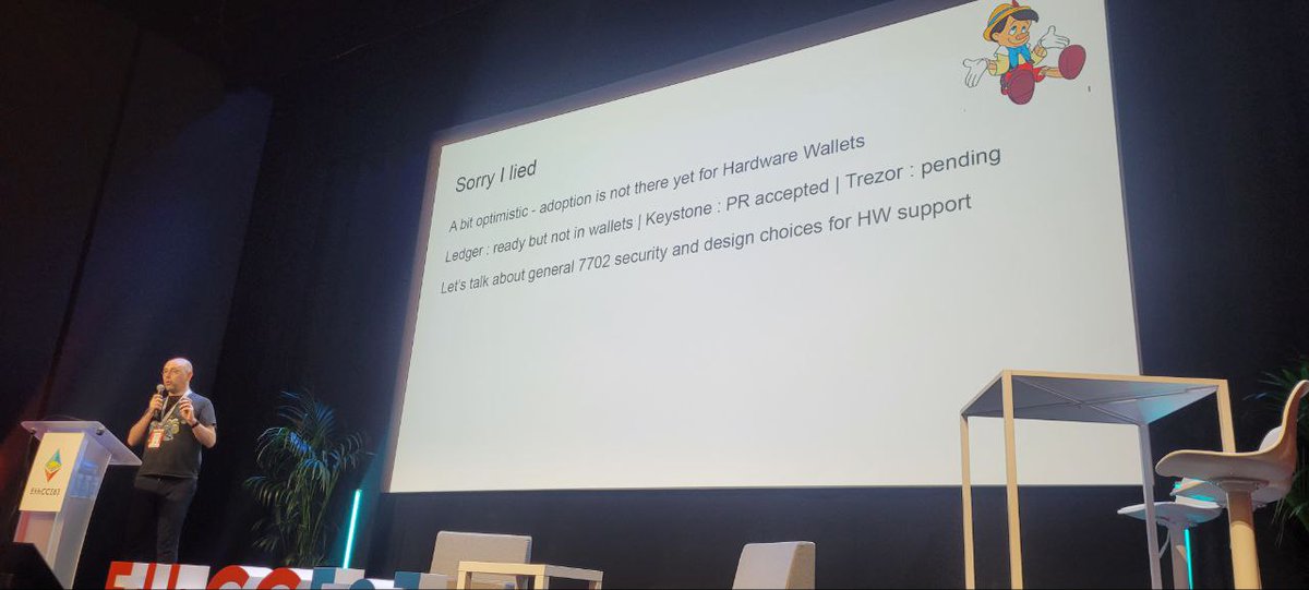 zknox (@zknoxhq) on Twitter photo Our CEO <a href="/BTChip/">Nicolas Bacca</a> presented yesterday what are the challenges to migrate hardware wallets after having PRed 3 of them to integrate Account Abstraction EIP-7702. Our CEO <a href="/BTChip/">Nicolas Bacca</a> presented yesterday what are the challenges to migrate hardware wallets after having PRed 3 of them to integrate Account Abstraction EIP-7702.