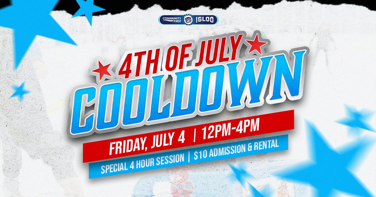 Community First CU (@commfirstcu) on Twitter photo Looking for a cool way to spend your Independence Day tomorrow? We've got you covered!
Join our friends at the <a href="/CommFirstIgloo/">Community First Igloo</a> for their 4th of July Cooldown tomorrow from 12 PM to 4 PM. For just $10, you get admission and skate rentals for a special 4-hour public skate session! Looking for a cool way to spend your Independence Day tomorrow? We've got you covered!
Join our friends at the <a href="/CommFirstIgloo/">Community First Igloo</a> for their 4th of July Cooldown tomorrow from 12 PM to 4 PM. For just $10, you get admission and skate rentals for a special 4-hour public skate session!