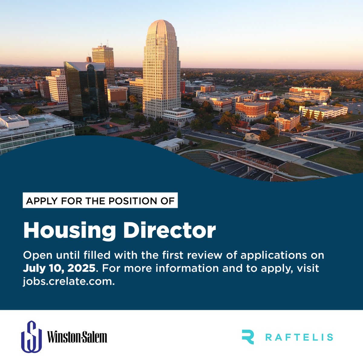 Get your application in before review begins! The City of Winston-Salem, NC, is hiring for its next Housing Director to lead the City’s affordable housing efforts and oversee programs that will expand and preserve the City’s supply of affordable housing. 
hubs.la/Q03vHxLd0