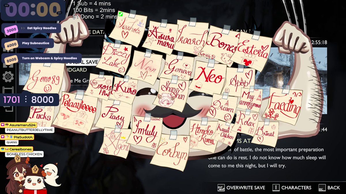 Thank you for 7 amazing days, We still have to beat God of War tomorrow but tonight I shall rest again. Thank you for everyone who supported via raid/bits/subs/donos, thanks for making my birthday special. And to everyone who was there and took time to spend it with me &lt;3