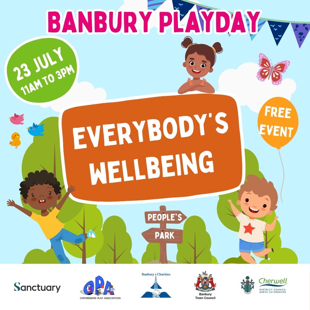Young people and their families are invited to kick off the long summer break with #Banbury Play Day!

The free event will be bringing the community together with fantastic free play and sports activities, running from 11am to 3pm on Wednesday, 23 July at People’s Park.
