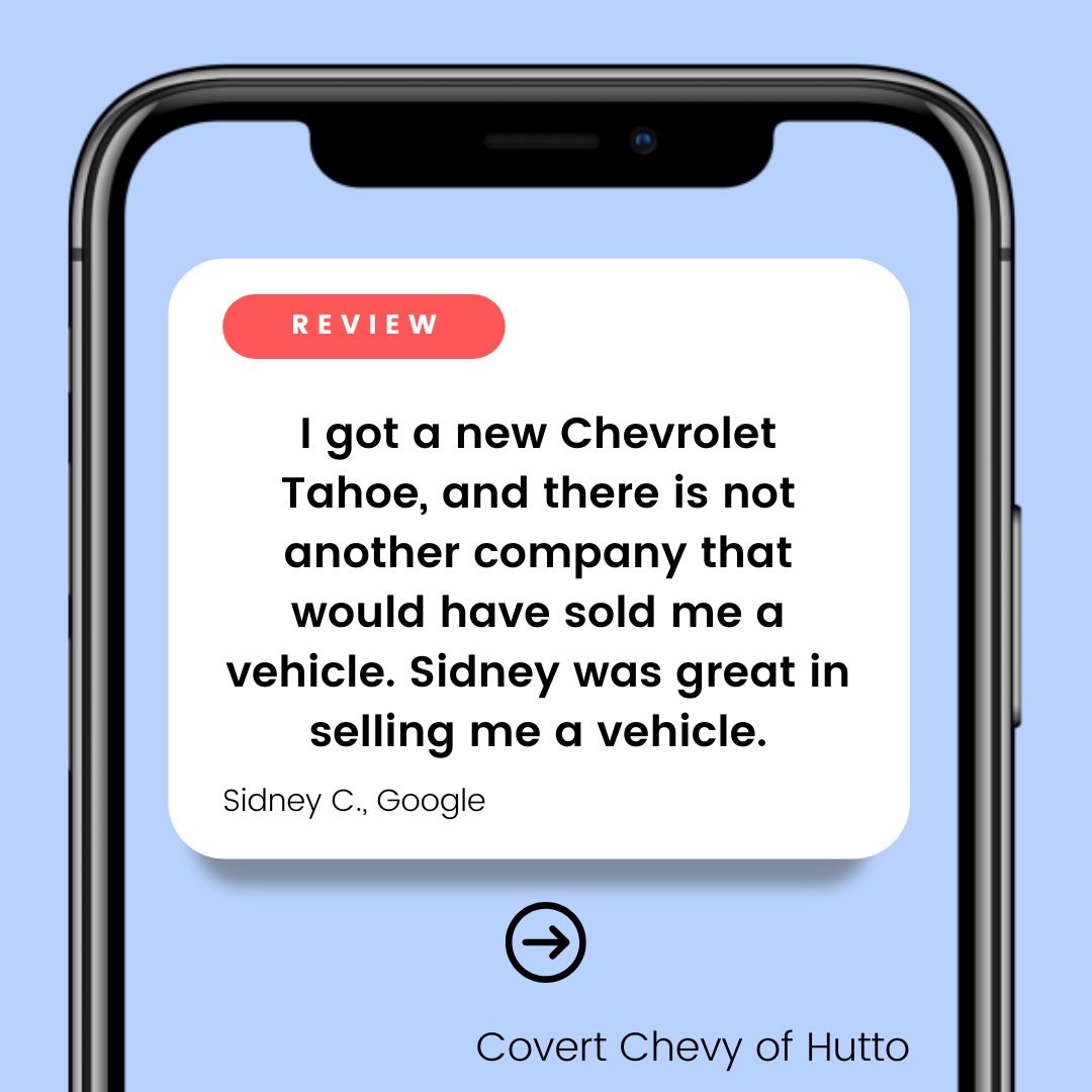 Sidney, thank you for reaching out! Reviews like these mean the world to us here at our dealership, and I will be sure to relay them to the team. Take care and have a great day.