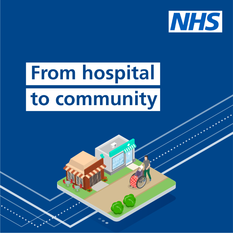 NHSEngland's tweet photo. The 10 Year Health Plan will ensure more care will be available on your doorstep and from the comfort of your own home.  
 
Read more about the shift from hospital to community.