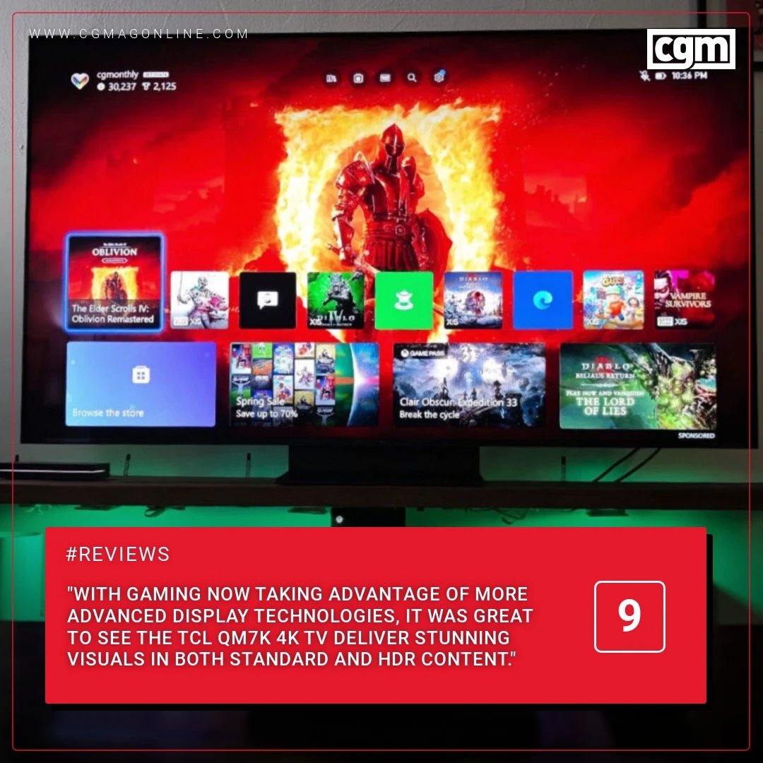 "With gaming now taking advantage of more advanced display technologies, it was great to see the TCL QM7K 4K TV deliver stunning visuals in both standard and HDR content."

cgmagonline.com/review/hardwar…

#TCL #TCLTV #Gaming #TV