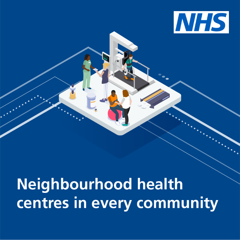 NHSEngland's tweet photo. The 10 Year Health Plan will ensure more care will be available on your doorstep and from the comfort of your own home.  
 
Read more about the shift from hospital to community.