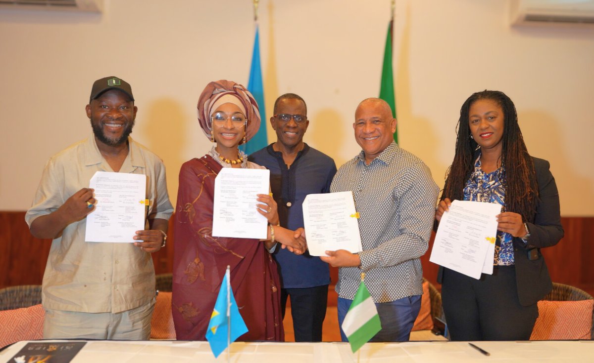 Proudly Strengthening Saint Lucia-Nigeria Bonds

The Government of Saint Lucia and the Federal Republic of Nigeria have signed a historic MoU to cooperate on:

🟩Tourism development
⬜️Investment promotion
🟩Culture and creative industries 
⬜️Capacity building &amp; knowledge sharing