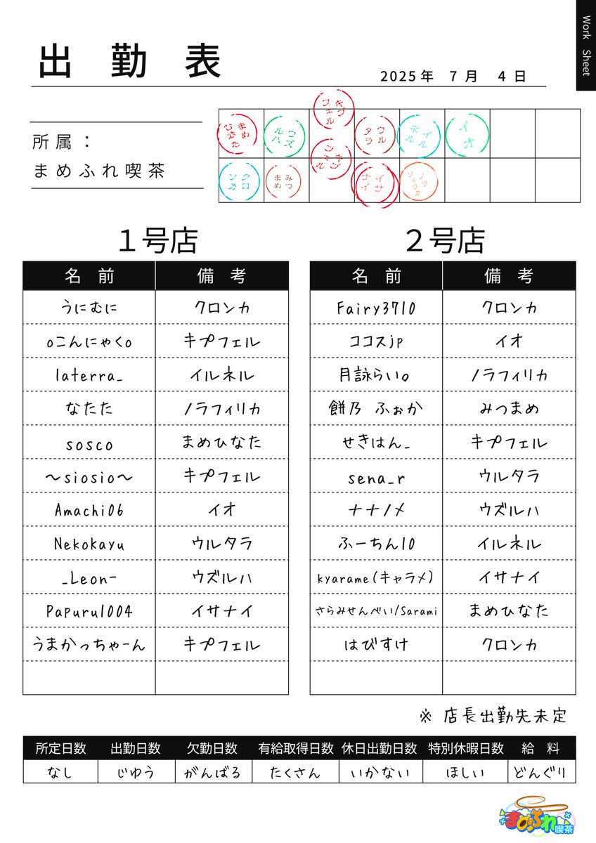 mamefurekissa's tweet image. ╭┈ · · · 営業のお知らせ✨ · · · ┈╮
本日 7月4日(金) 22~23時
#まめふれ喫茶 が営業します☕
・グループJoin
・2インスタンス(出勤表有)
・その他下記参照 #まめふれんず
vrc.group/MAME.3792
╰┈ · · · お待ちしています🌱· · · ┈╯…
