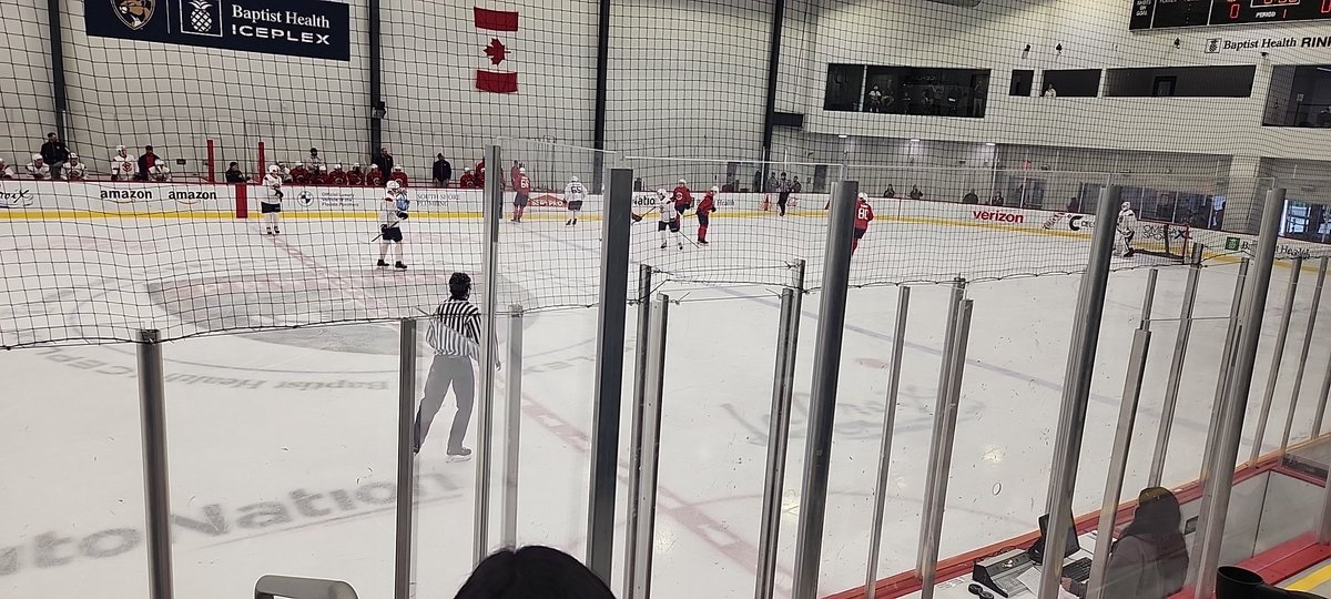 No rest for the champs! Taking in dev camp scrimmage <a href="/BHIcePlex/">Baptist Health IcePlex</a>!