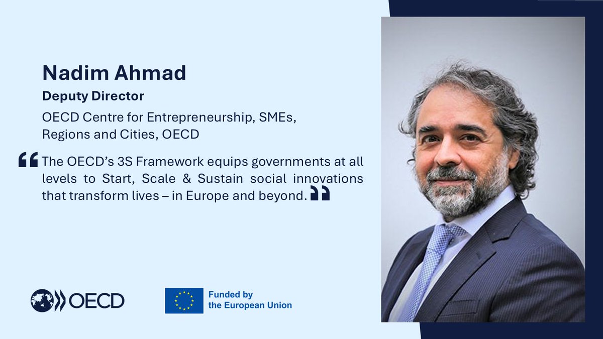 OECD_local's tweet photo. 💬 “The OECD’s 3S Framework equips governments to Start, Scale &amp; Sustain social innovations that transform lives.”

Explore the NEW report on social innovation - a tool which helps to address social challenges while generating economic benefits🔗

https://t.co/3iW8BeDSTD https://t.co/cbSt0oJh2I