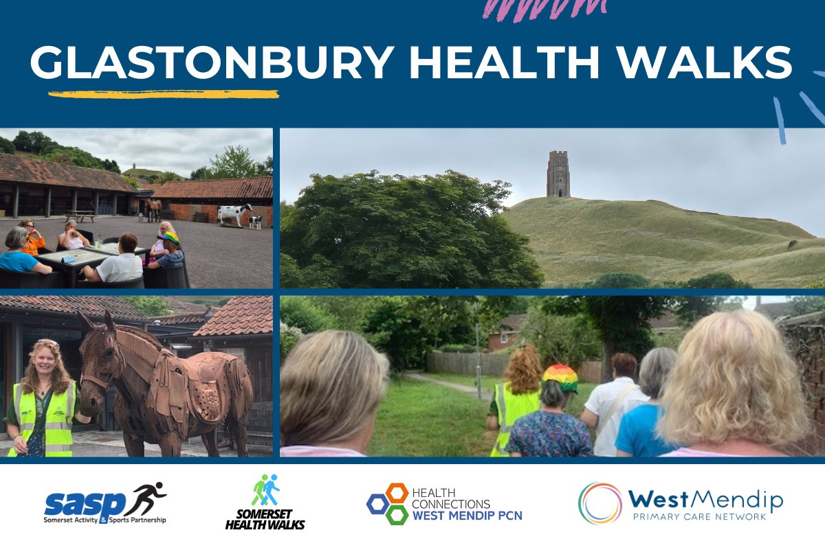 🥾 FREE wellbeing walk that brings people together to get active.

Our Health Connectors lead the Level 1 walk that takes place fortnightly in Glastonbury - next walk Wed 9 Jul at 10am.

More info here 👉 sasp.co.uk/mendip