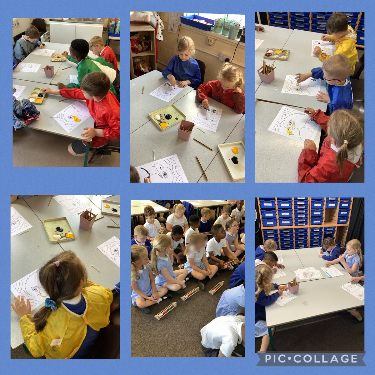 We have had a lovely day together as Eagle Class 2025! This morning, we enjoyed 'getting to know you activities' and seeing what a year 2 maths lesson would look like! This afternoon, we had fun creating our 'eagle' using the painting technique 'pointism'! <a href="/RaundsPark/">Raunds Park Infants</a>