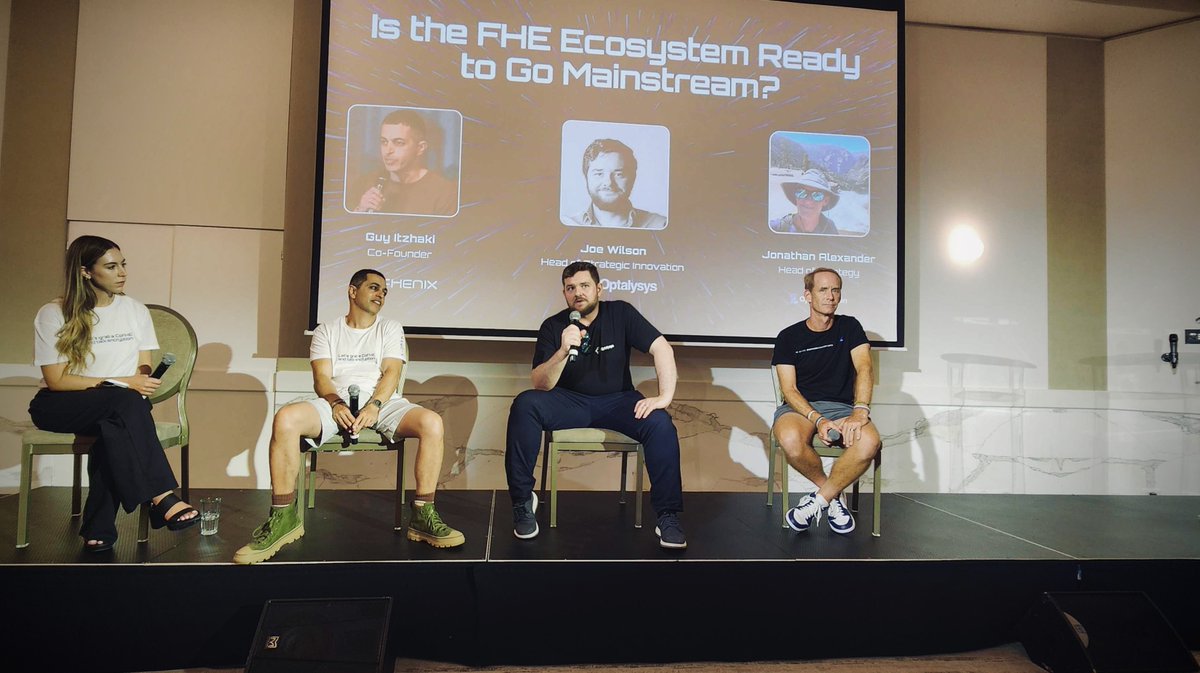 Optalysys's tweet image. 👌 What a day: the Optalysys team have been making the most of Encryption Day 2025, and our last day in Cannes. Big thanks to @FhenixIO  for organising #encryptionday - it&apos;s been a super round-off to our week at EthCC[8] 🇫🇷

#FHE #blockchaininnovation #ethcc @EthCCweek @EthCC